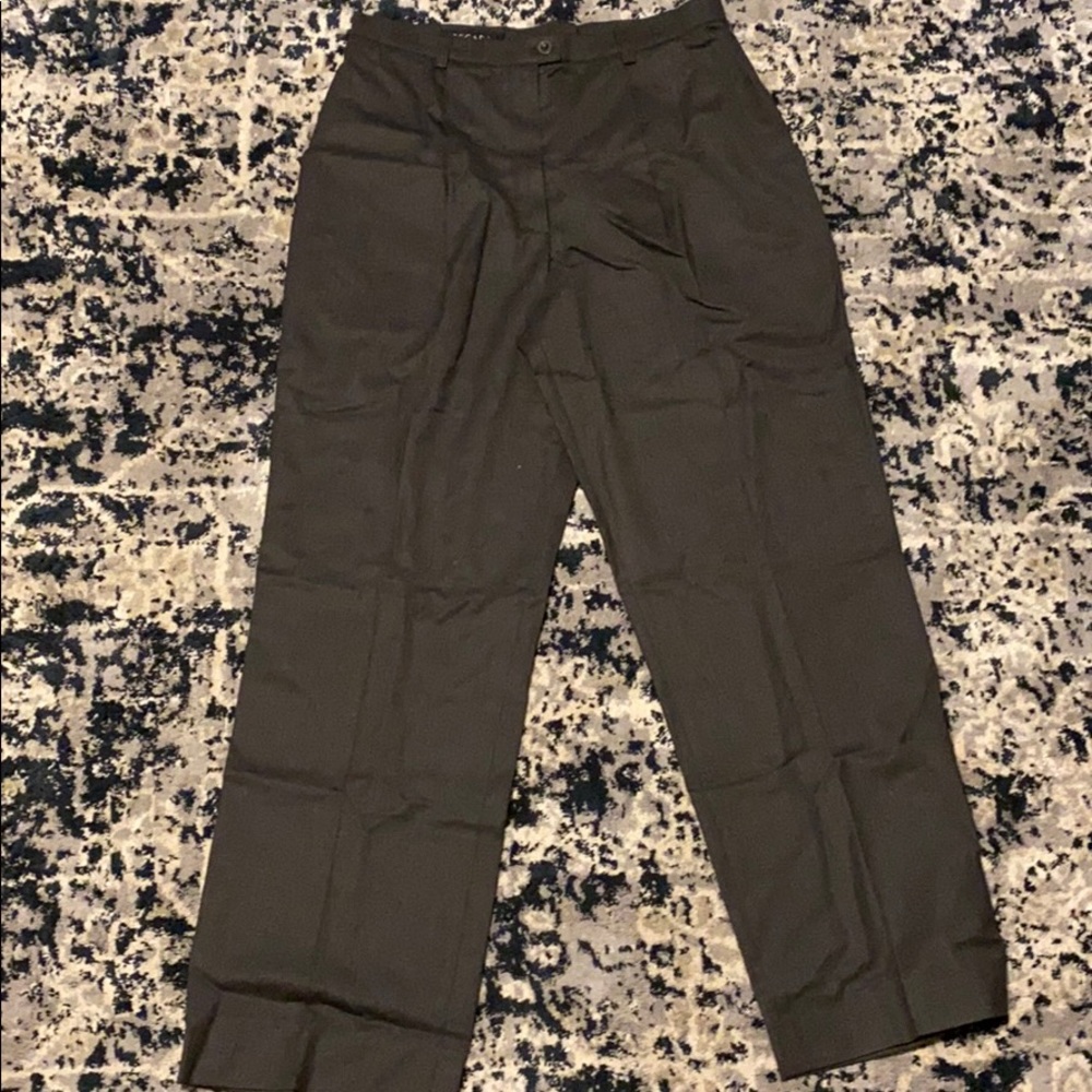 Escada size 40 brown pleated highwaisted slacks